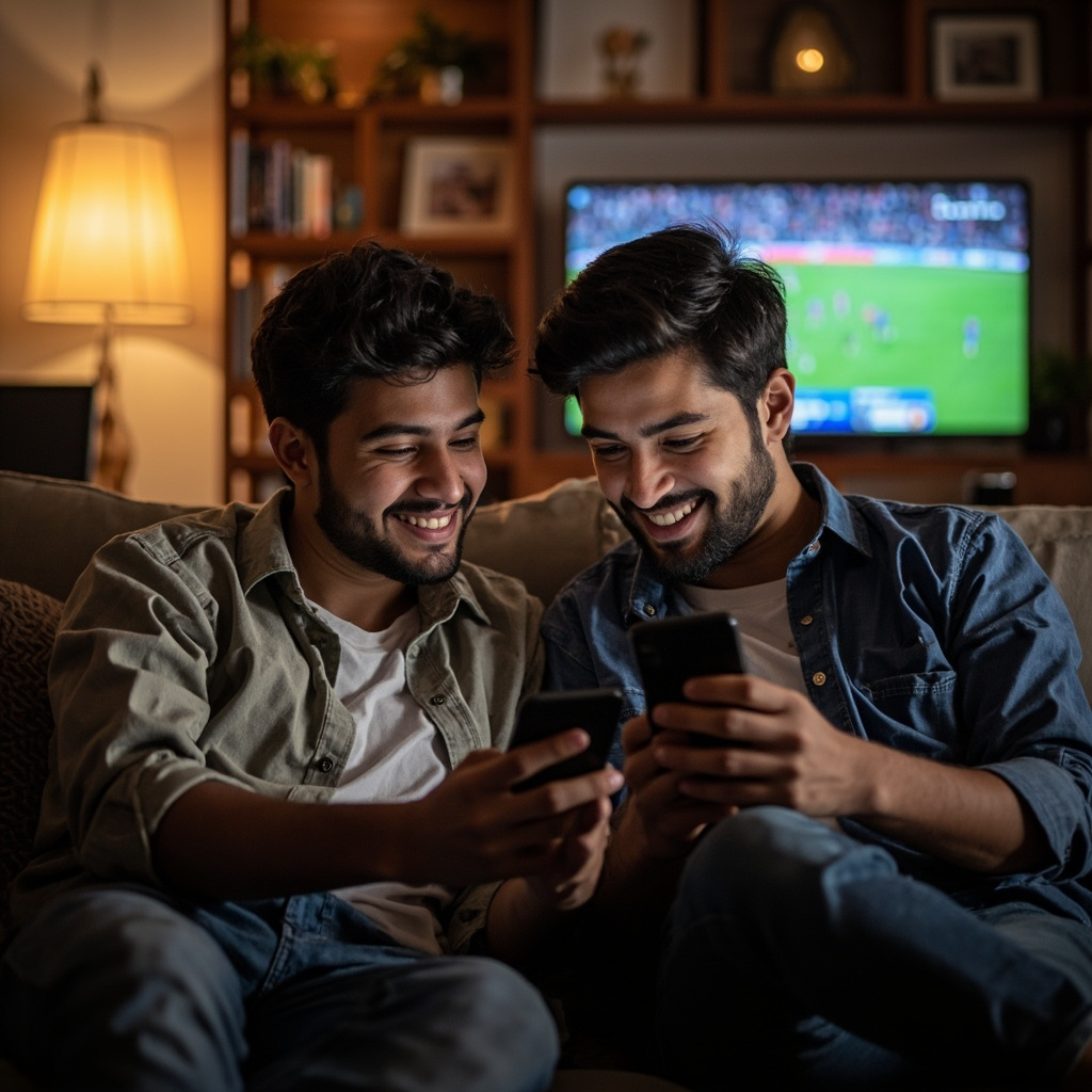 Young Indians selecting fantasy cricket team